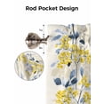 thumbnail image 7 of Curtain Valance for Windows,Yellow Flower Leaf Blossom Floral Kitchen Valances Rod Pocket Short Curtains,Country Plant Window Treatment Panel for Bedroom Bathroom 42"x18", 7 of 7