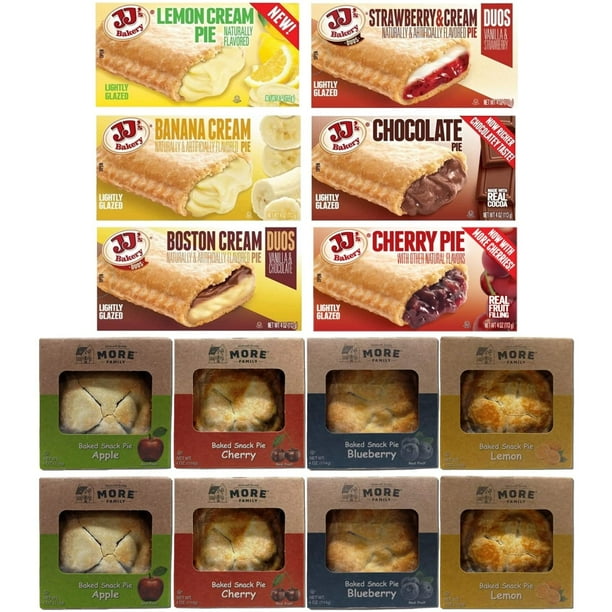 Tribeca Curations 10 Unique Flavor Snack Pie Variety Pack From JJ's & More 14 Total Snack