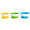 Munchkin Stay-Put Suction Bowls, 3 Count, Yellow/Green/Blue