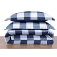 thumbnail image 6 of Truly Soft Everyday Buffalo Plaid Navy Blue Polyester 3-Piece King Quilt Set, plaid themed, for Men and Women, OEKO-TEX Certified Confidence, 6 of 9