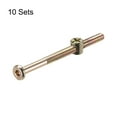 thumbnail image 2 of Juego de tornillos y tuercas Uxcell M6x2.78'' con tornillos de socket hexagonal y tuercas de barril, tono cobre recubierto de zinc, 10 piezas, 2 of 5