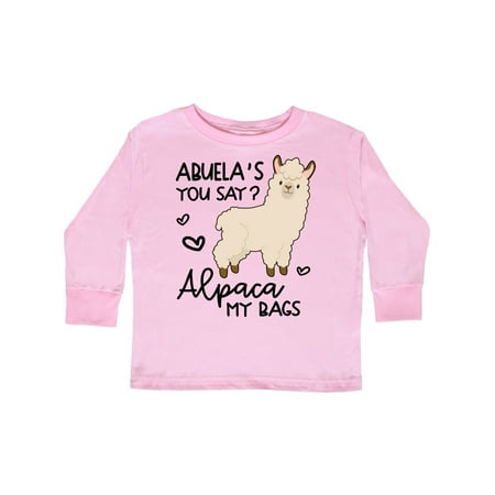 

Inktastic Abuela s You Say Alpaca My Bags Gift Toddler Boy or Toddler Girl Long Sleeve T-Shirt