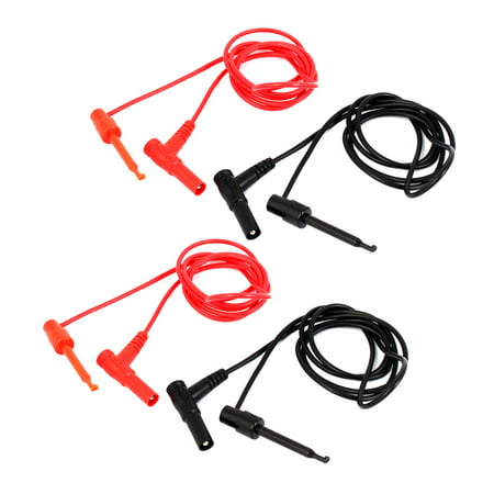 Banana to Test Hook Clip Probe Cable 4PCS for Multimeter Test