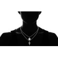 thumbnail image 5 of Natalia Drake 1/5 Cttw Diamond Cross and Tree of Life Double Strand Necklace for Women 18 Inch in Rhodium Plated Sterling Silver, 5 of 6