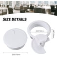 thumbnail image 2 of 2pcs Desktop Cable Thread Loop Cord Hole Cover Organizer, 60mm / 2.36" (White), 2 of 5