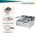 thumbnail image 4 of GloryStar Restaurant-Grade Deep Fryer, Stainless Steel Electric Model with Basket, Lid, and Overheat Safety Feature, 4 of 8