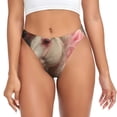 thumbnail image 1 of Balery Haired White Horse Tangas de Algodón para Mujer con Estampado – Ropa Interior Sexy, Transpirable, G-string-Medium, 1 of 6