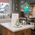 thumbnail image 6 of Stylish Metal Hanging Christmas Tree Wind Spinner - Teal Lines with Colorful Ornaments & Snowflake Patterns for Garden Decor, 6 of 7