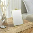 thumbnail image 4 of My Texas House Gold Rectangular Metal Standing Vanity Mirror, 7" x 11", 4 of 5