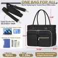 thumbnail image 5 of RAINSMORE 15.6 inch Laptop Bag for Women Teacher Tote Bag Laptop Tote Nurse Bag with Insulated Pocket Briefcase for Office College Nursing,Black, 5 of 8