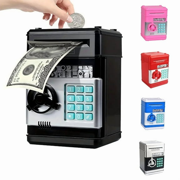 XIHAMA Piggy Bank Cash Coin Can Bank Electronic Coin Money Bank for Kids Age 3-12, Money Savings Box Mini Coin Bank Toys Gifts for 3 4 5 6 7 8 9 10 11 12 Year Old Boys Girls