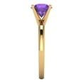 thumbnail image 3 of Solitaire Engagement Ring for Women - 1.5ct Natural Amethyst in 18K Yellow Gold Promise Ring, 3 of 6