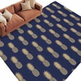 thumbnail image 2 of 5'x8' Area Rugs, Pineapple Indoor Outdoor Area Rug for Living Room Bedroom, Yellow Fruit Navy Blue Summer Tropical Washable Bathroom Rugs Kitchen Floor Carpet Mats Home Decor Aesthetic, 2 of 8