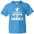 thumbnail image 3 of Inktastic Easily Distracted by Squirrels Youth T-Shirt, 3 of 5