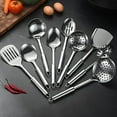thumbnail image 2 of 9pcs Stainless Steel Cooking Utensils Set, Comfortable Grip Stainless Steel Cooking Utensils, Cookware Sets, Kitchen Accessories, Nonstick & Heat Resistant Kitchen Utensils, Cutlery, Dishwasher Safe,, 2 of 10