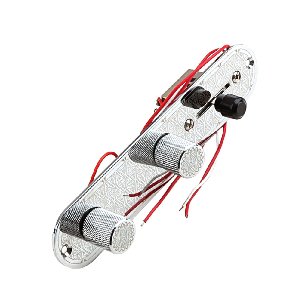 Electric Guitar Prewired Switch Control Plate with 3-Way Switches Knob Prewired Loaded Guitar Control Plate Replacement