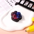 thumbnail image 4 of Mochi Squishy toy, Squishy Cat Paw, Silicone Sensory Fidget, 3X3 in, Glitter Flecks, Dark Aurora Dual tone, Thumb Squeezing, 1 Pc, 4 of 5