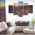 thumbnail image 1 of Trodden Sandy Beach at Sunset - Seashore Canvas Art Print, 1 of 3