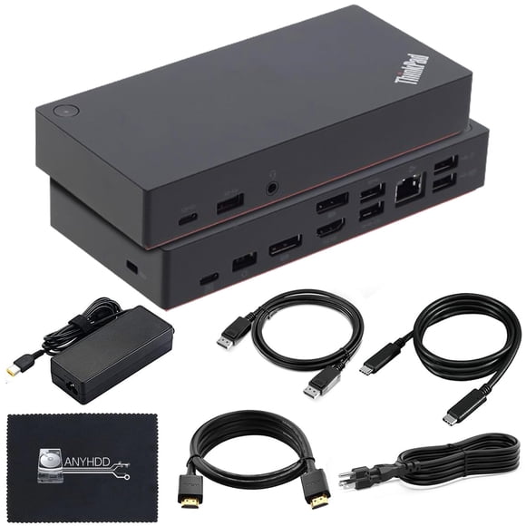 Estación de acoplamiento Lenovo Gen 2 40AS0090US con adaptador AC de 90 W