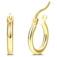 thumbnail image 5 of RoseJeopal Small Gold Hoop Earrings, 14K Gold Plated, Hypoallergenic, Sterling Silver, 3 Pairs, 5 of 6