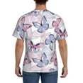 thumbnail image 2 of Naloa Butterflies in Pastel Men's T-Shirt Sport T-shirt Men's Basic Tee Casual Men's Shirt, Round Neck, Short Sleeves - XX-Large, 2 of 5