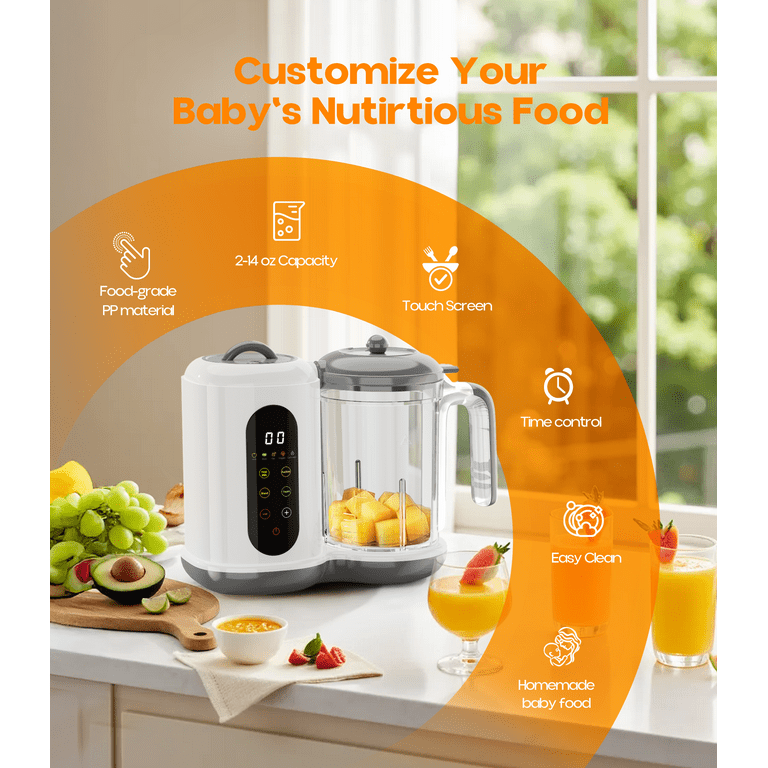 RUPOUN Baby Food Maker, Blender and Steamer, Puree Maker for