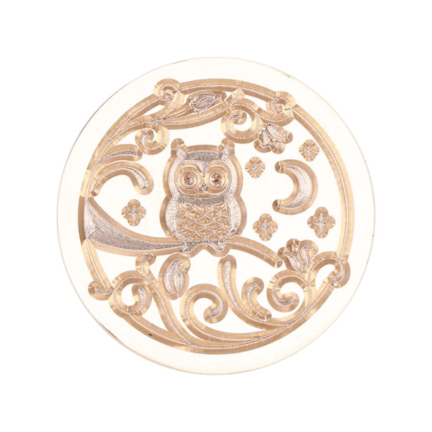 Kuymtek Sun Moon Stars Round Wax Seal Stamp Head Fire Paint para Invitaciones (RYX26)