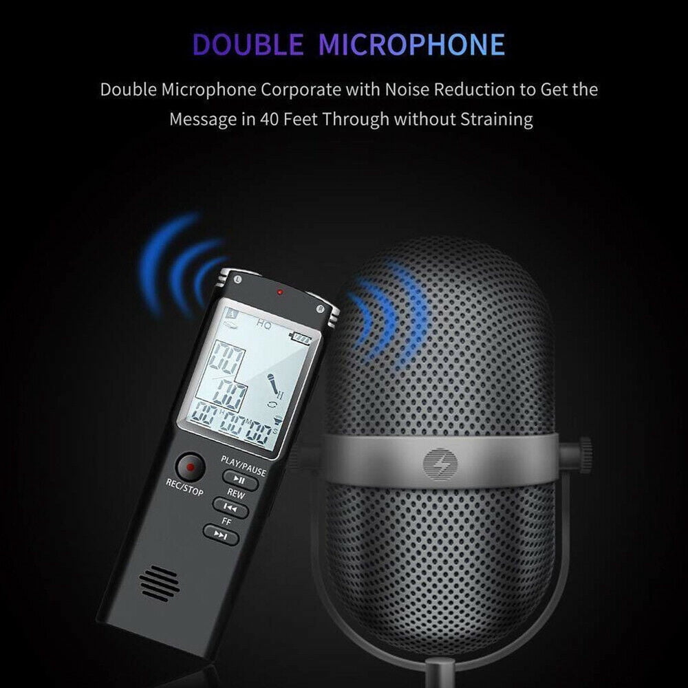 32GB Voice Activated Recorder, Small Recording Devices Recording Voice Recorder MP3 Player for Lecture, Meeting, Interview