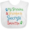 thumbnail image 3 of Inktastic Georgia Grandma Grandpa Loves Me Boys or Girls Baby Bib, 3 of 4