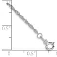 thumbnail image 2 of 14k White Gold 10 Inch 1.4mm Singapore Anklet Ankle Bracelet Chain, 2 of 8