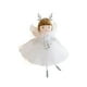 thumbnail image 2 of Adorno navideño de ángel niña con astas y alas | Decoración colgante para habitación infantil, dormitorio y decoración navideña | Colgante de hada de tela blanca, gris y rosa, 2 of 6