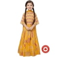 thumbnail image 1 of DWEEP SARA Ensemble Traditionnel de Lehenga Jaune Imprimé Brodé pour Filles, 4-5 Ans(24), 1 of 6