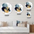 thumbnail image 4 of Designart "Landscape with Dark Blue and Gold Strokes V" Modern Geometric Oversized Wall Clock, 4 of 5