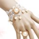 thumbnail image 1 of unbranded Embroidered White Lace Bracelet with Beads Elegant Wedding Jewelry Accessory, 1 of 8
