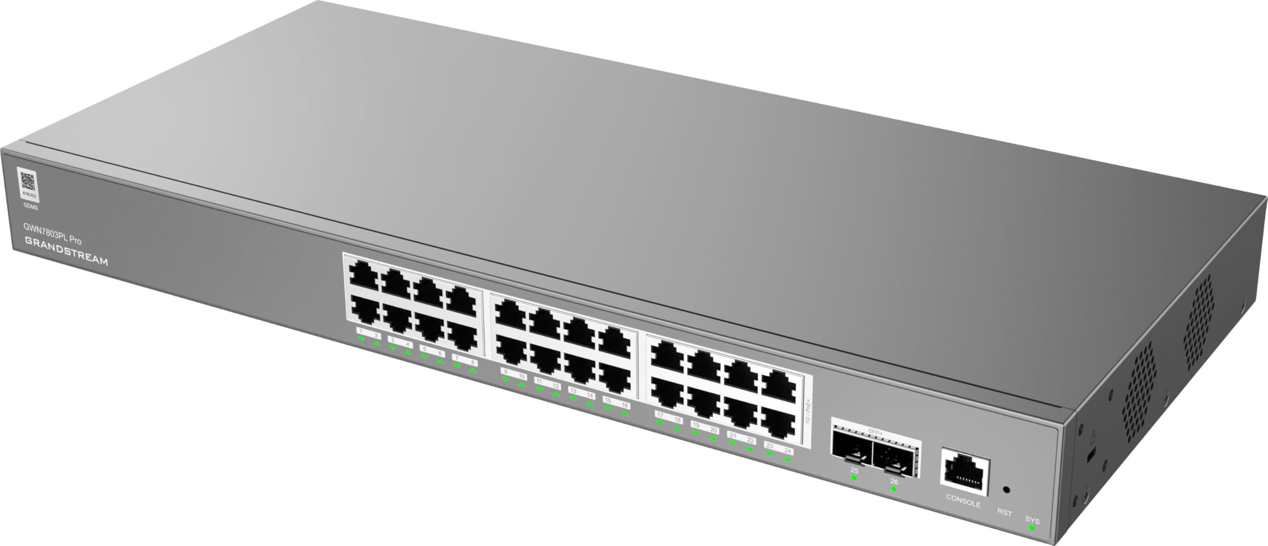Grandstream GWN7803PL Pro | 24-Port Gigabit Ethernet Layer 2++ Managed PoE+ Switch