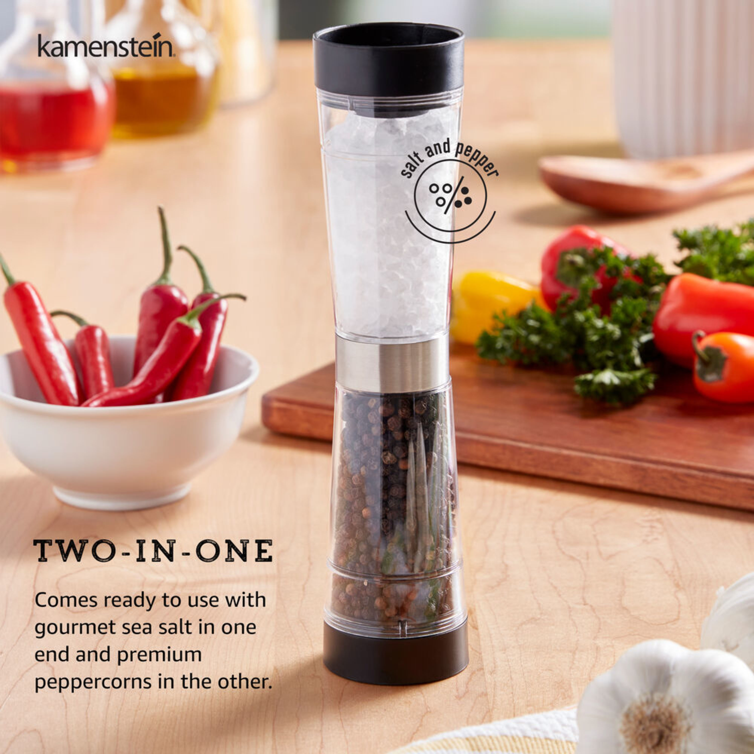 Kamenstein Dual Salt and Pepper Grinder