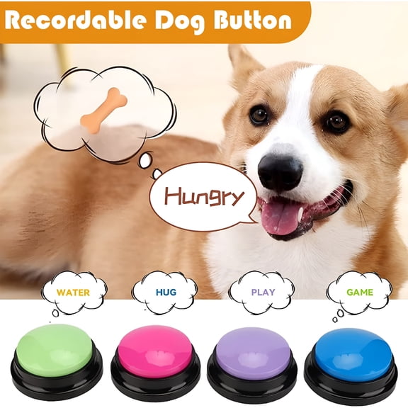 BESTSKY Voice Recording Button, Recordable Answer Buzzers, 30 Second Dog Buttons for Communication Pet Training Buzzer, Game Show Buzzers, Perfect for Family Game Study Office