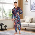 thumbnail image 6 of FORMRS Onesies Pajama for Adults Unisex Hoodie Winter Jumpsuit One Piece Sleepwear, Sizes S-2XL, Purple Dragon Scales Pattern, 6 of 7