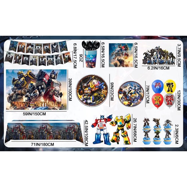 BeenSmile, Banderoin Transformers, fanion pour enfants, décoration d'anniversaire d'enfant, articles de fête, célébration et anniversaire 3 m