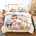 thumbnail image 1 of Sanrio Cartoon Style Digital Printing HelloKitt Pudding Dog Quilt Cover Bedding Three-piece Set Two-dimensional Home Furnishing, 1 of 6