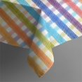 thumbnail image 5 of Colorful Striped Checkered Pattern Square Tablecloth,Waterproof Square Table Cover,Wipeable Spillproof Washable Table Cover for Home Kitchen Party Decor 52"x52"(132x132cm), 5 of 6