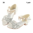 thumbnail image 4 of Zapatos de bailarina Qarigey con purpurina para niñas sandalias de tacones altos, 4 of 6