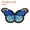 Dark Blue, variant on Uxcell 5 Pcs Butterfly Iron on Patch Sew on Iron on Decorative Patch, 2.9"Lx1.8"W, Khaki
