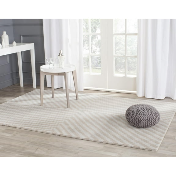 SAFAVIEH Cambridge Jaron Geometric Wool Area Rug, Gray/Taupe, 5' x 7'