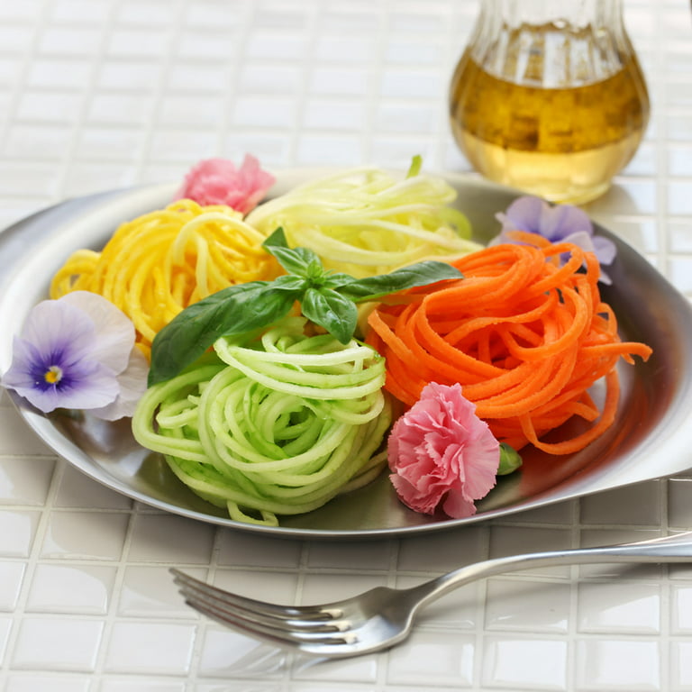 Vegetable Spaghetti Spiralizer Slicer Easy Spiral Zucchini Noodle  Carrot,Perfect Kitchen Tools Carrot Grater With Cleaning Brush (Julienne  peeler