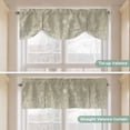 thumbnail image 5 of Green Brown Wildflowers Tie Up Valance Curtains for Windows, Kitchen Curtains Window Treatments, Modern Floral Butterfly Plant Short Window Shades Valances for Bedroom Bathroom Cafe 42"x18", 5 of 8