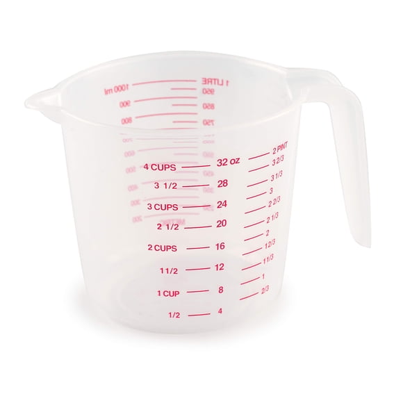 Vaso medidor Norpro de plástico con capacidad para 4 tazas, multicolor