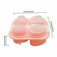 Dtydtpe Rose & Heart Large Ice Cube Tray Non Stick Food Grade Silicone