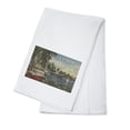 thumbnail image 1 of Hollywood, Florida, Boats and Canal Drawbridge, Vintage Postcard (100% Cotton Tea Towel, Decorative Hand Towel, Kitchen and Home), 1 of 3