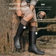 thumbnail image 3 of WZEIIOT Outdoor Rain Boots For Men Women Hiking Camping Adventure Durable Comfortable All Season Mid High Calf Rubber Boots Us Size:9, 3 of 5